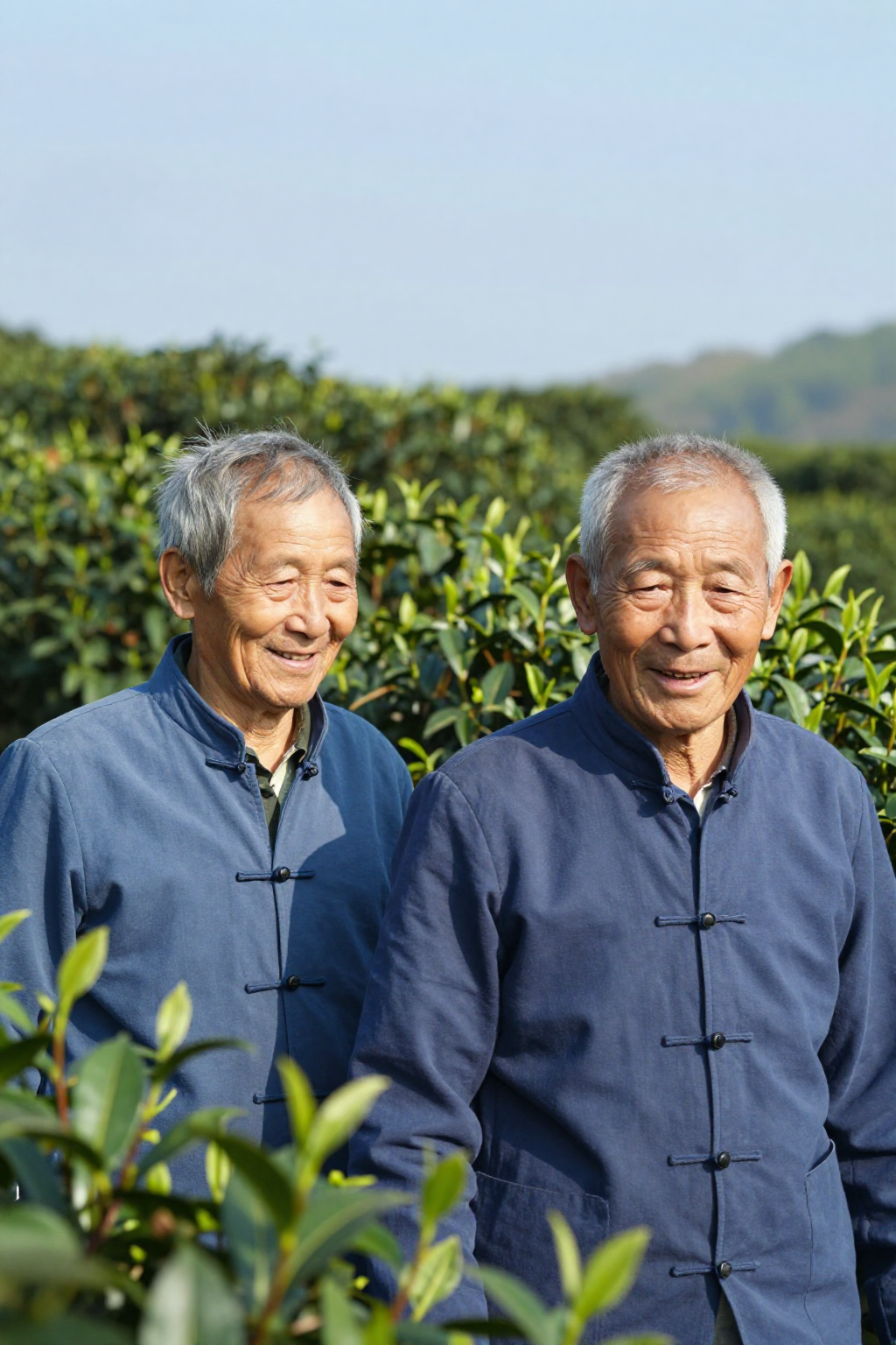 阿凤姐陪林伯晨雾中上山