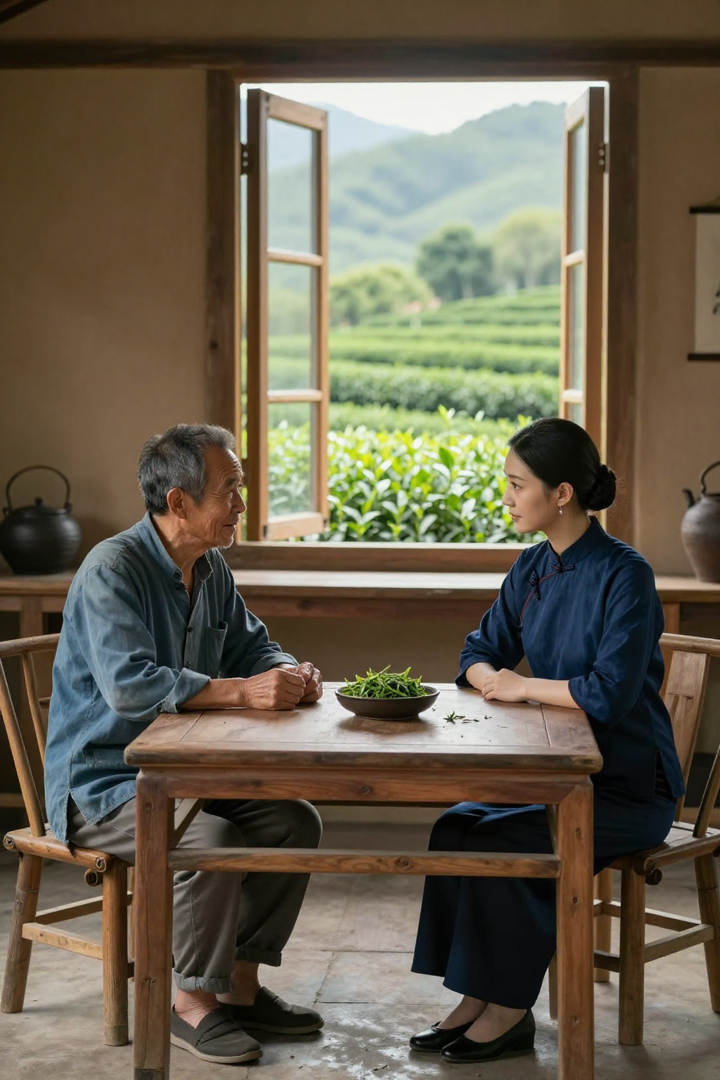 阿凤姐拜访文师傅茶山农舍