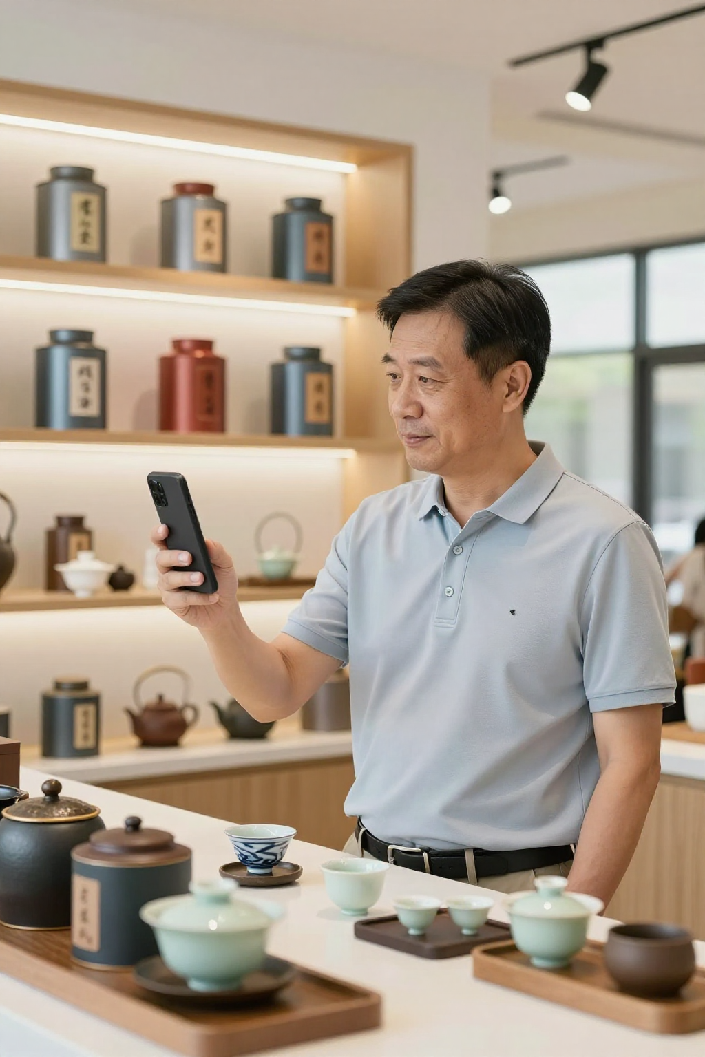 茶店陈老板同凤姐同手机直播老茶