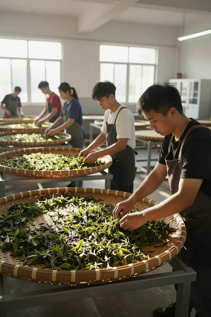 凤凰镇炭焙车间日间分拣