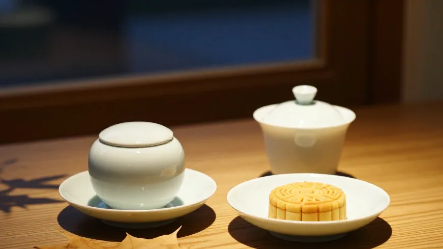 茶罐与点心碟：茶的浓淡决定点心的咸甜