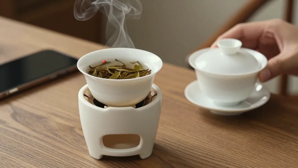 小炭炉提香，盖碗高冲；电话里和山上确认批次