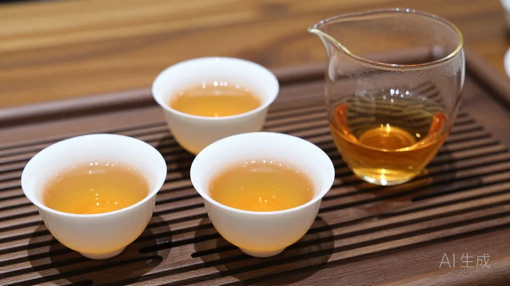 三杯茶汤，透亮如琥珀
